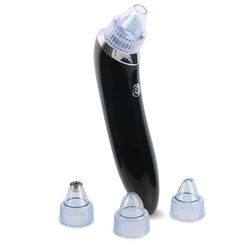 COSMETIC CLUB - Aspirador de Punto Negro con 4 Puntas Extra bles con Adaptador, 20 x 4 x 5 cm