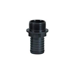 Ribimex PRRAC112X40 Raccord rainuré, plastique, M, 1" 1/2/40, noir, 9 x 6 x 6 cm