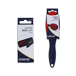 Korbond Lint Remover Brush Set - Compact & Full Size - x 1 Foldable Lint Removal Brush for Travel & x 1 Full Size Lint Removal Brush