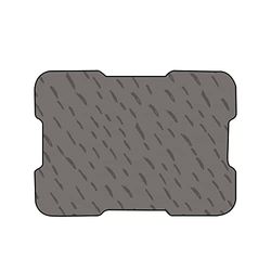 Bonamaison, Musmatta med digitalt tryck, halkfri baksida, för kontor och hem, storlek: 22 x 18 cm