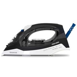 Taurus Itaca 220 stoomstrijkijzer, 2200 W, stoomstoot 110 g/min, zilveren zool, anti-kalk, druppelvrij, zelfreiniging, akoestische/visuele waarschuwing, spray, verticaal strijken, zwart/blauw/wit