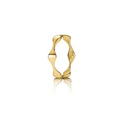 Pandora - Anillo de oro blanco de 14 quilates con ónice, talla 14 (17,2 mm)