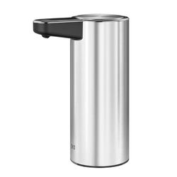 EKO Dispensador automático de jabón aromático – Recargable por USB, válvula sin goteo, recargable, dispensador de jabón de manos con sensor de movimiento líquido, perfecto para baño y cocina, acero inoxidable, 18 x 7 x 12 cm (250 ml)