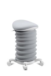 TOPSTAR Sitness 4D con ruote, certificato AGR, sgabello dinamico papiro, tessuto grigio HI8, sgabello da ufficio ergonomico, regolabile in altezza, rafforza la schiena, allevia i dischi
