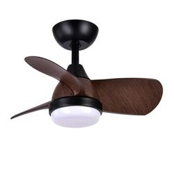 Zarivy Ventilateur DC 24 W, 3 pales, 2400 lm, 6 vitesses, 3000-4500-6000 K, avec télécommande, mémoire et minuterie pour une climatisation efficace.