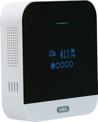 ABUS CO2 detector CO2WM110 AirSecure - Measuring device for air quality, humidity and temperature in the room - with alarm and CO2 traffic light - 10-year sensor