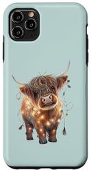 Carcasa para iPhone 11 Pro Max Árbol de Navidad de vaca escocesa de las Tierras Altas Divertidas