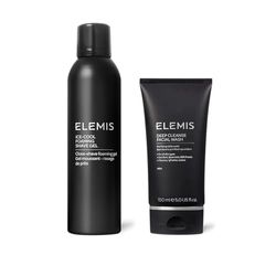ELEMIS Ice-Cool High Performance Shave Gel for Men, Pair Refreshing Peppermint Foaming Gel Face Cleanser with Shaving Gel Infused with Aloe Vera, Witch Hazel & English Oak - Single or Bundle