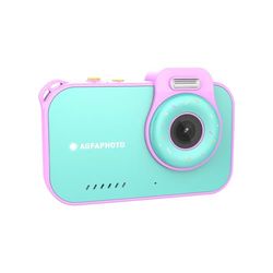 AgfaPhoto Realikids CAM Impermeable 2 - Cámara Infantil Impermeable 12MP Vídeo HD, Modo Selfie, Filtros y Marcos, Juegos Integrados, Batería de Litio - Azul