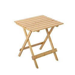 HOMECALL Bamboo Table Folding Small Balcony Table Garden Table Square