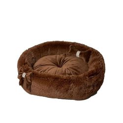 GO GIFT Cama para Mascota L Chocolate 55 x 18 x 5 cm