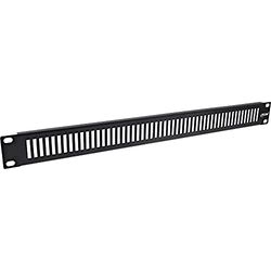 InLine® 19" blindplaat geperforeerd, 1HE, RAL 9005 zwart