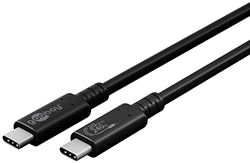 goobay 61718 USB C a USC C cable de carga rápida 240W 48V 5A / USB4 Cable Gen 2x2 / 20 Gbits transferencia de datos/cable certificado 4.0 / 2m
