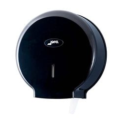 Jofel - Portarrollos de Papel Higiénico Industrial Mediano, Dispensador de Papel en Rollos 300m, 220mm Diámetro, Mandril 45mm, Ideal Baños Públicos, Carcasa ABS, Valor AE57600 Negro