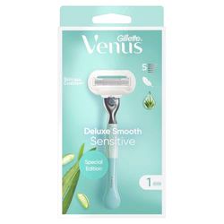 Gillette Venus V Editon Deluxe Smooth Sensitive - Rasoio da donna + 1 lama a 5 lame per rasoio da donna