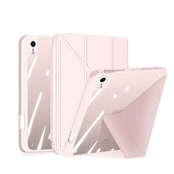 Fodral för iPad Mini 6 (8,3 tum modell 2021) med pennhållare, TPU transparent skyddsfodral med pennhållare, klart fodral skydd stöder 2. Gen iPencil laddning, automatisk väckning/sömn