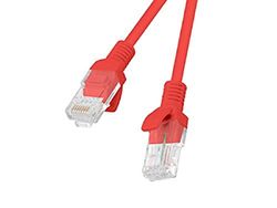 LANBERG Cabo de rede PCU6-10CC-0200-R, RJ45, UTP, CAT 6, 2M, vermelho