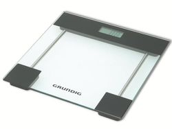 Grundig Digital badrumsvåg – personvåg – härdat glas – max 180 kg – kilo, pounds, stenar – inkl. 2 x AAA