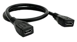 System-S Cavo USB 2.0 OTG 30 cm Micro B femmina a femmina in nero