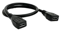 System-S Câble USB 2.0 OTG 30 cm Micro B Femelle vers Femelle Noir