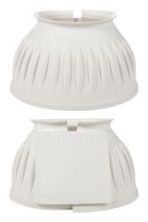 HKM Cloches en caoutchouc, fermeture à scratch, 1 paire Blanc S