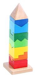 BSM – Juguetes de madera – la torre obelisco con formas dégradées, EF 21188 , color/modelo surtido