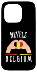 Belgium Flag Heart Nevele City Case for iPhone 15 Pro