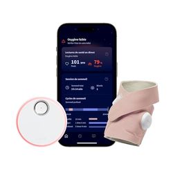 Owlet Dream Sock® - Système de Surveillance Intelligent pour bébé - Suivi en Direct de la fréquence cardique et de l'oxygène du Nourrisson - Dusty Rose