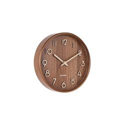Karlsson KA5808DW Horloge murale ronde Pure Small Bois foncé Marron D22 x 4,5 cm