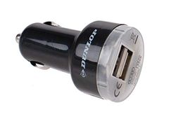Dunlop Automotive ładowarka samochodowa Dual USB 12/24 V czarna