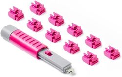 SmartKeeper Essential Lot de 10 bloqueurs de Ports RJ45 avec 1 clé de Verrouillage Basic Rose
