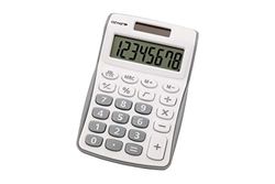 Genie Calculatrice 120 B 8 chiffres (Dual Power (Pile, solaire), design compact gris