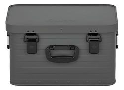 Enders® Alubox Toronto S Grey, 29 Litres, Aluminium Box 1 mm Wall Thickness, Splashproof, Stackable, Aluminium Box, Metal Box with Lid, Can be Used as a Transport Box, Grey 3885