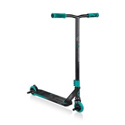 Globber STUNTSCOOTER GS 540 Freestyle kickroller, 100 mm, ABEC 7, versterkt stuur, 360°-besturing, zwart-turquoise, eenheidsmaat