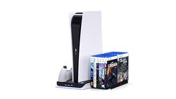 Imp Gaming DLX Twin Charging Tower With Cooling Fans & Game Storage Stand PlayStation 5