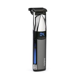 BaByliss Super X-Metal Stubble and Beard Trimmer, Ultra Precision, 24 length settings, Cordless and Waterproof, Gifts for men, Silver