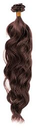 BIFULL Estensione 50 cm arricciata MOD.6 Castano Chiaro, Nero, Estandar
