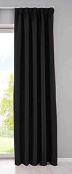 Gardinenbox Tenda oscurante Newyork con passanti nascosti, 245 x 295 cm, 1 pezzo, tenda termica oscurante, con fermatenda e fermatende, colore nero