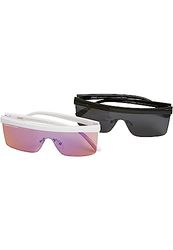 Urban Classics Sonnenbrille Sunglasses Rhodos 2-Pack Occhiali, Black/White, Taglia Unica Unisex-Bambini