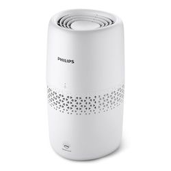 Philips Umidificatore Evaporativo Serie 2000, Umidificazione Igienica, 99,97% Meno Batteri, Serbatoio Acqua da 2L, 190 ml/h, per Stanze fino a 31 m², Ultra Silenzioso (32 dB), Bianco (HU2510/10)