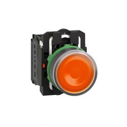 Schneider XB5 drukknop Luminous Geel LED 24V, wit