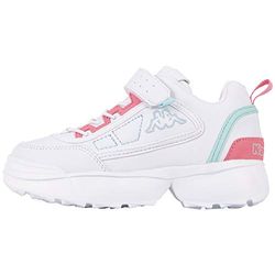 Kappa Rave MF K Unisex Kids, Zapatillas, Azul (1037 White/Mint), 30 EU