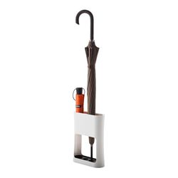 YAMAZAKI Ovale Portaombrelli, Resina ABS, Metallo, Bianco, Taglia Unica