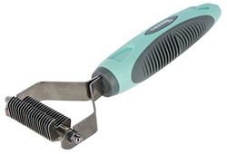 Kerbl Pet Étrille de démêlage Turquoise/Gris, 20 Lames, 18cm