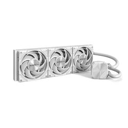 MONTECH HyperFlow Silent 360 White - Enfriador de CPU líquido AIO ultrasilencioso, bomba de 3100 rpm, ventiladores silenciosos triples, radiador de alta eficiencia para una disipación de calor