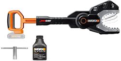 WORX - Elagueuse / tronçonneuse à chaîne 20V - WG329E.9 -⌀ 10 cm (Guide de 15 cm, Longueur de lame 60 cm, livrée sans batterie ni chargeur)