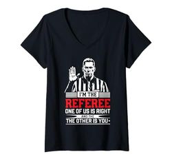 Donna Pallacanestro Arbitro Sport Basket Gioco U Maglietta con Collo a V