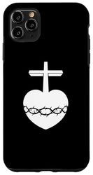 Cristiano Cattolico Sacro Cuore Chrismon Custodia per iPhone 11 Pro Max