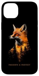 Fox Preserve & Protect Nature Lover Forest Animal Fox Lover Case for iPhone 14 Plus