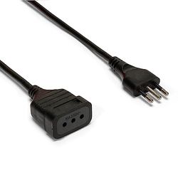 Rallonge 3 m fiche et prise 10 A câble 3 g/0,75 mm² noir